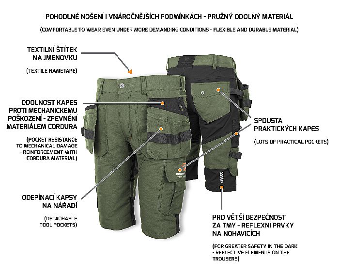 EREBOS Shorts green/black 56