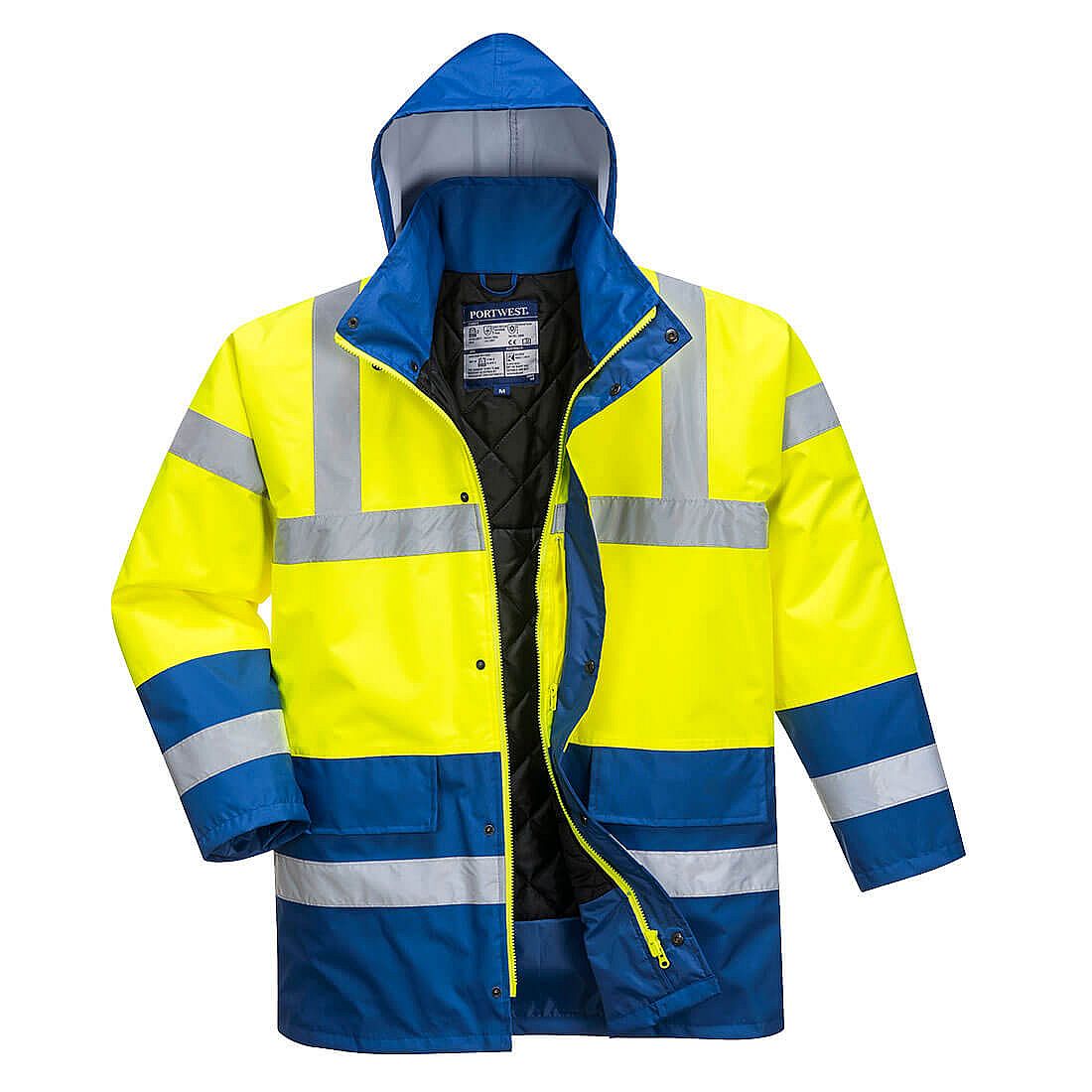 Bunda Hi-Vis Contrast Traffic  barva Yellow/Royal XL