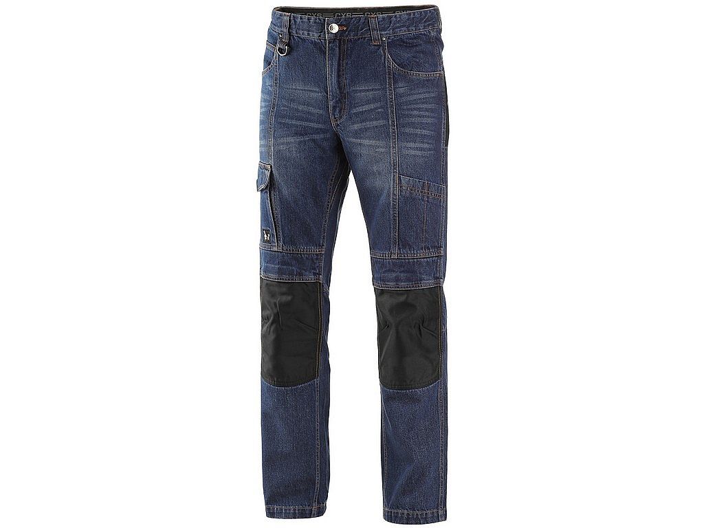 Kalhoty jeans NIMES I, pánské, modro-černé 48