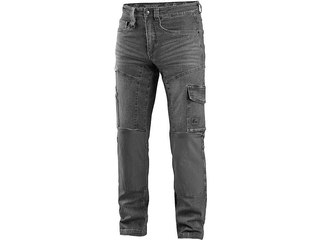 Kalhoty jeans CXS ALBI, pánské, šedé, vel. 46 56