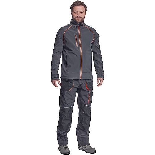 EMERTON PLUS softshell bunda antracit