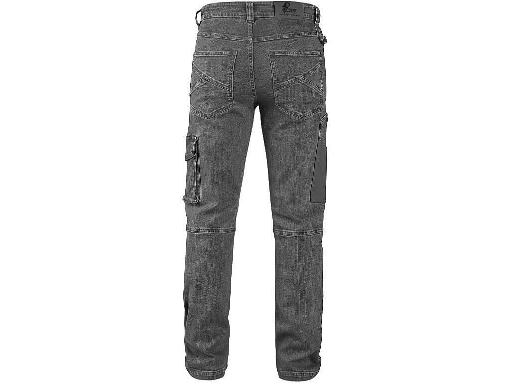 Kalhoty jeans CXS ALBI, pánské, šedé, vel. 46