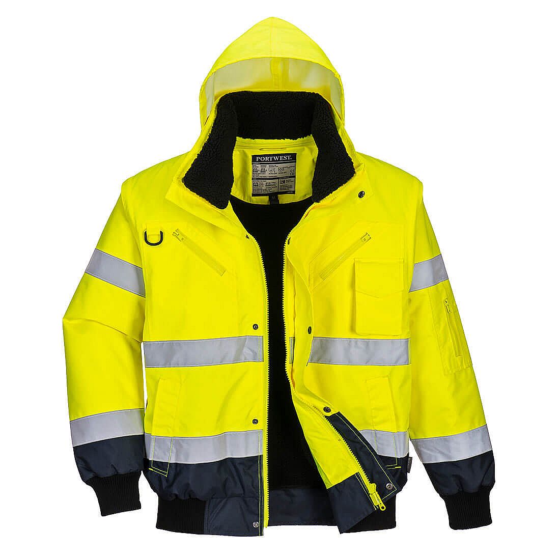 Bunda Bomber Hi-Vis Contrast barva Yellow/Navy M