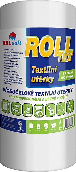 ROLLTEX textilní utěrky, 39m (100 útržků)