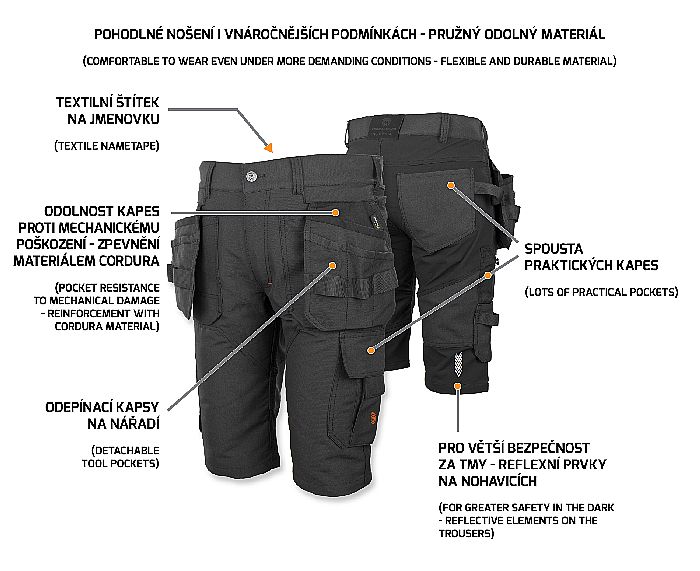 EREBOS Shorts black 56