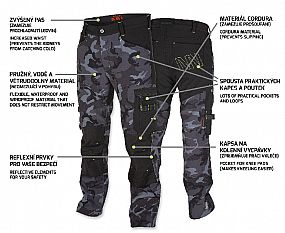 CAMOS Trousers black/grey 53