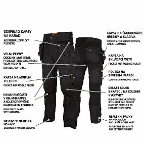 EREBOS Trousers black 46