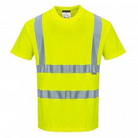 Bavlněné triko Comfort s krátkými rukávy barva Yellow