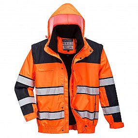 Hi-Vis bomber Classic barva Orange/Black XL