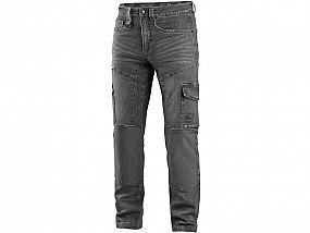 Kalhoty jeans CXS ALBI, pánské, šedé, vel. 46 58