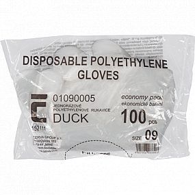 DUCK rukavice jednorázové polyethylenové