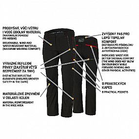 SOLON Trousers black