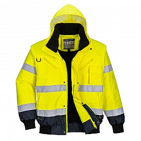 Bunda Bomber Hi-Vis Contrast barva Yellow/Navy XS